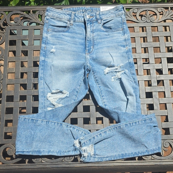 Trendy Light Blue Boyfriend Jeans - Picture 1 of 8